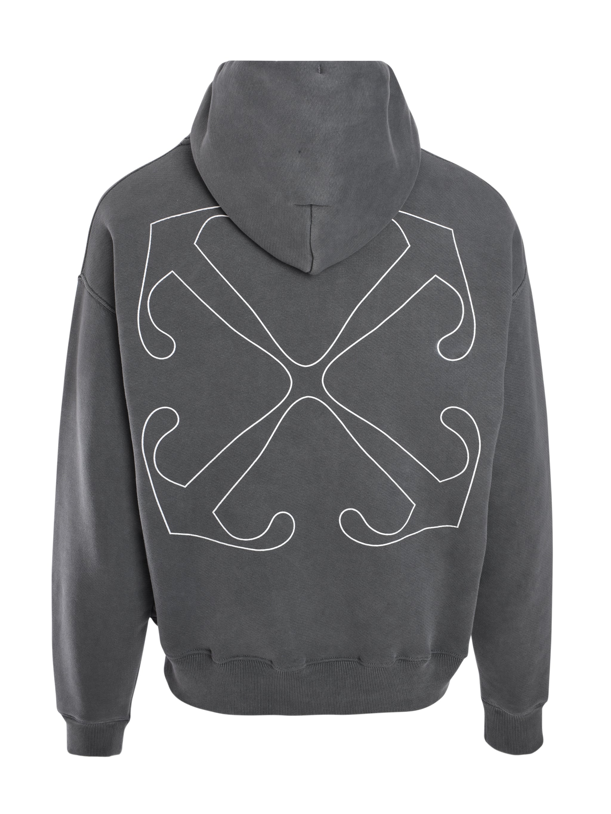 OUTLINE ARROW SKATE HOODIE BLACK - WHITE