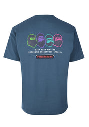 Men Keep Your FINGERX T-shirt in Dark Blue