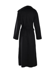 LONG COAT FORMAL ABAYA WITH MINK FUR ON COLLAR