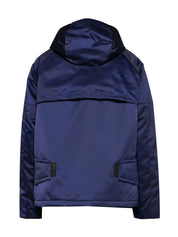 A-cold-wall* overdye logo-plaque panelled hooded jacket