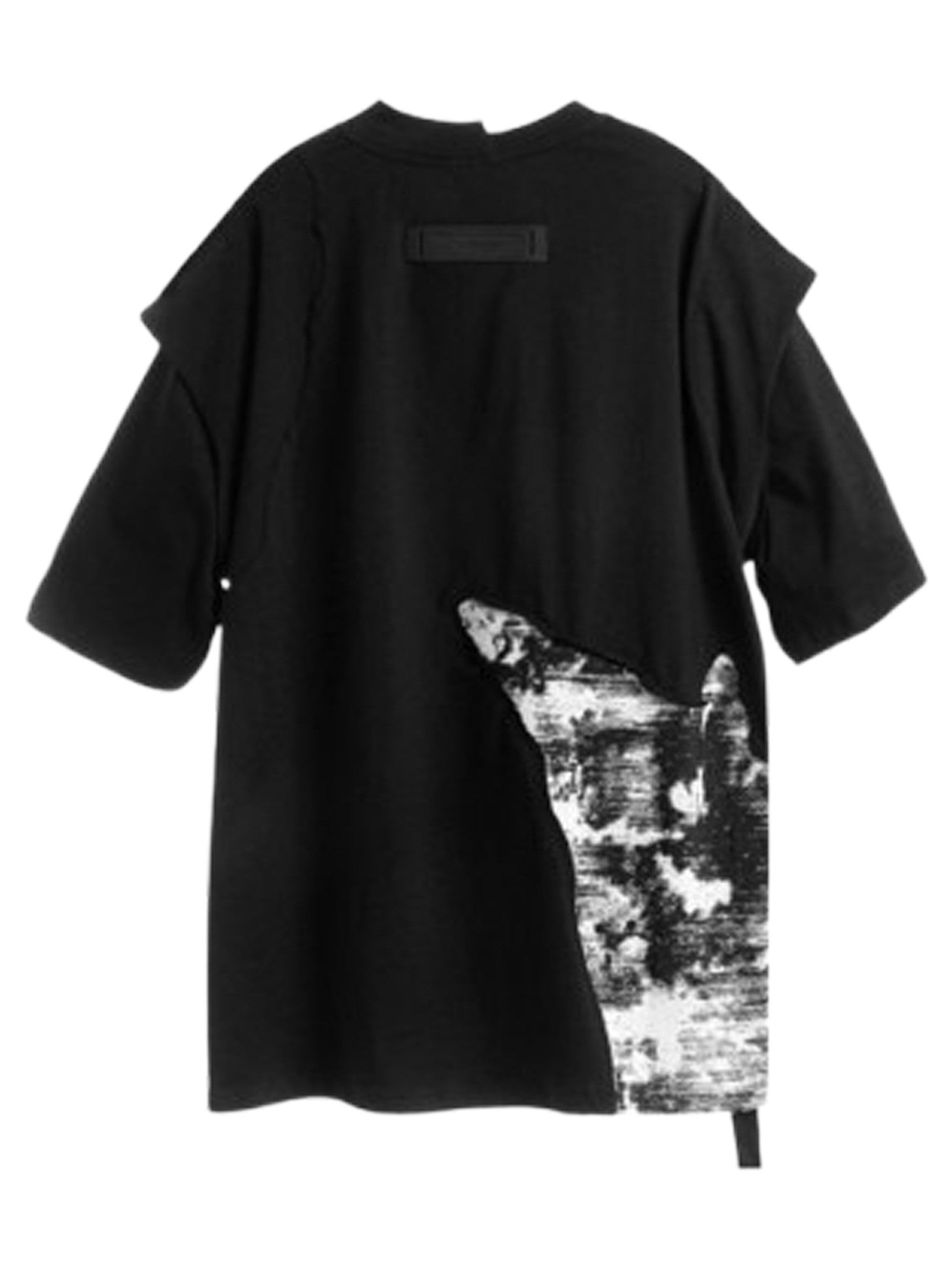 Mwm double texture jacquard/cotton t-shirt