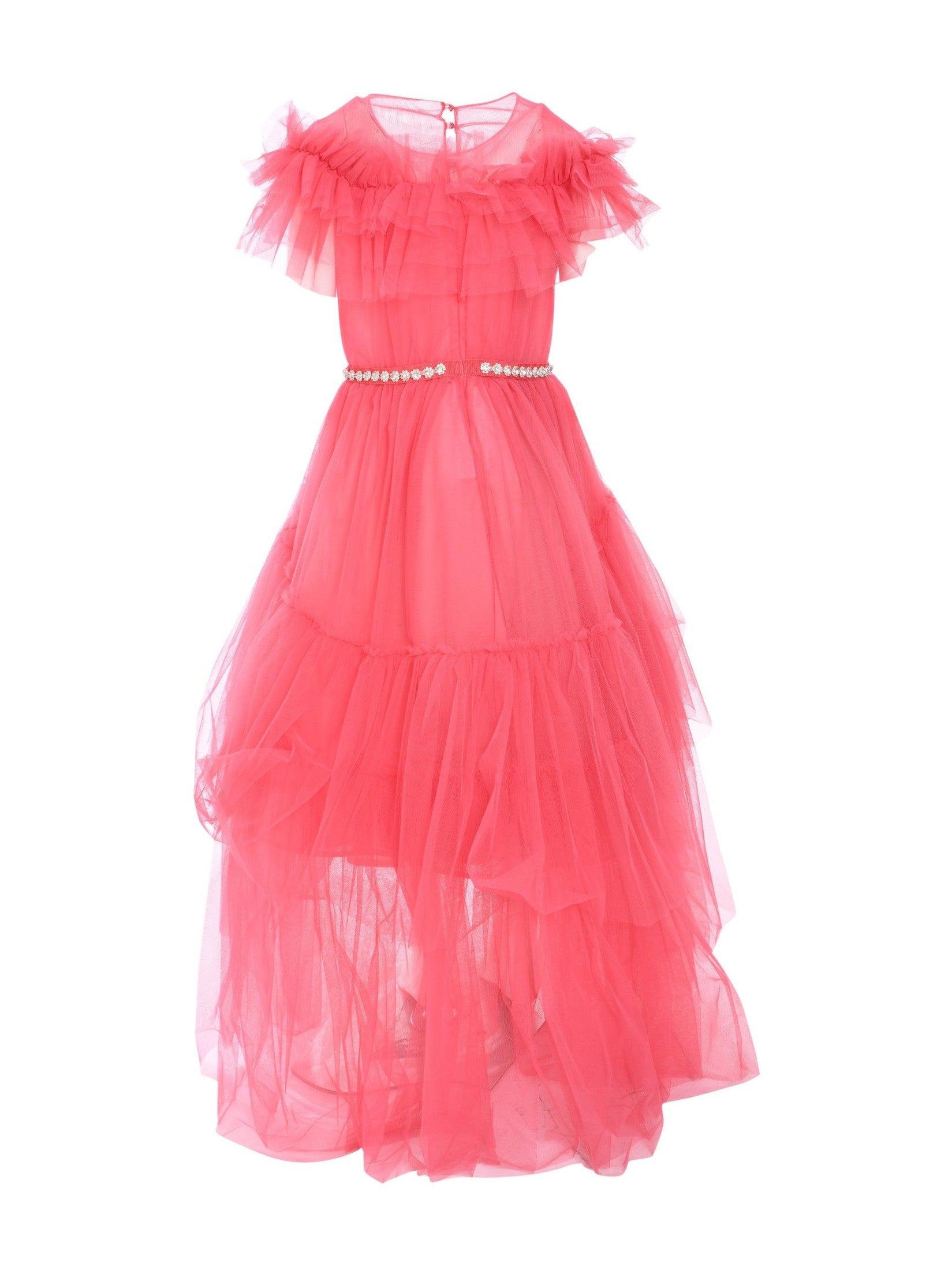 Marchesa flounce tulle gown