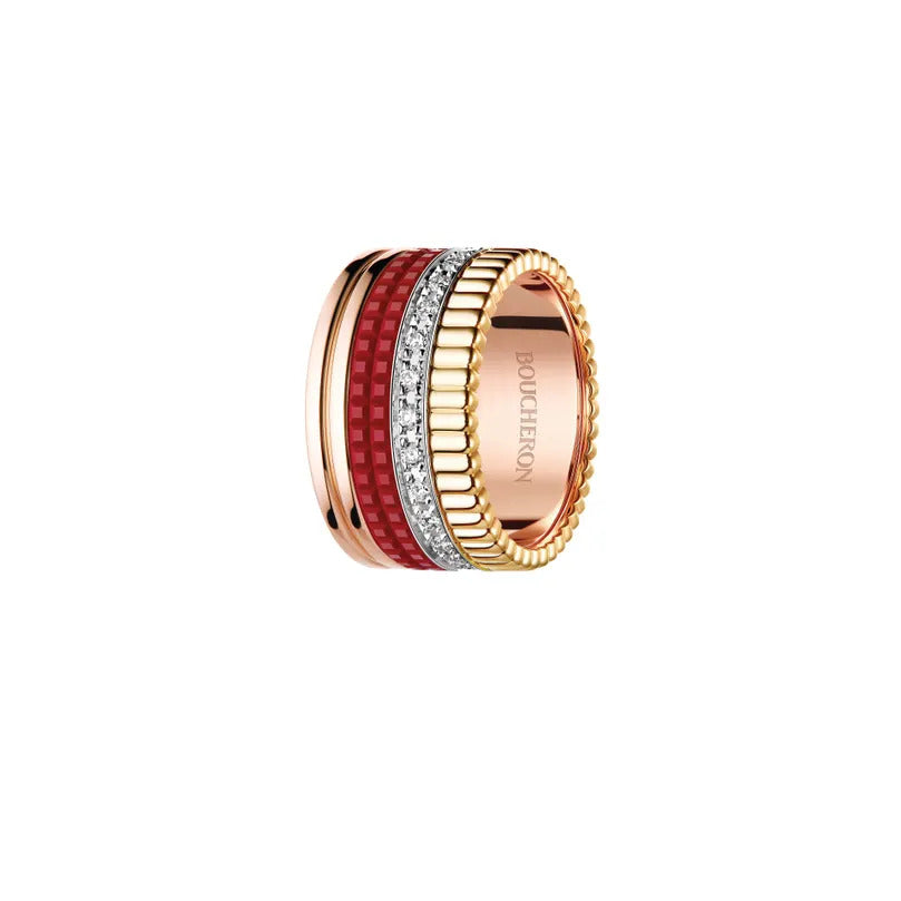 Quatre red edition large ring