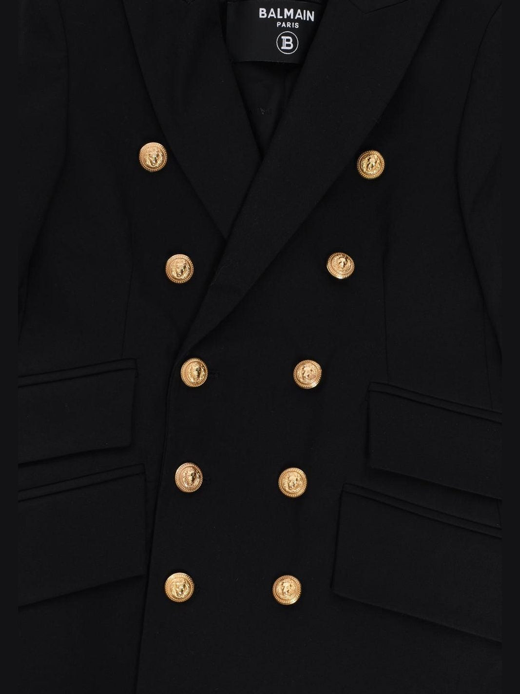 Balmain kids blazer nero bambina