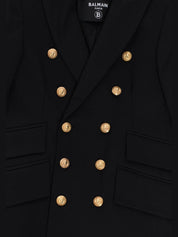 Balmain kids blazer nero bambina