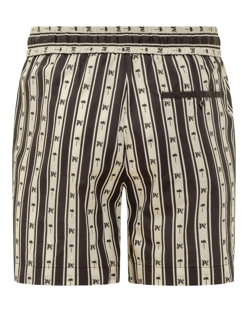 Palm angels pa monogram striped shorts