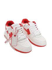 OUT OF OFFICE CALF LEATHER WHITE - RED