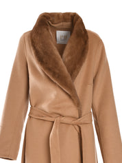 CAMELCOAT WITH CAMEL MINK COLLAR