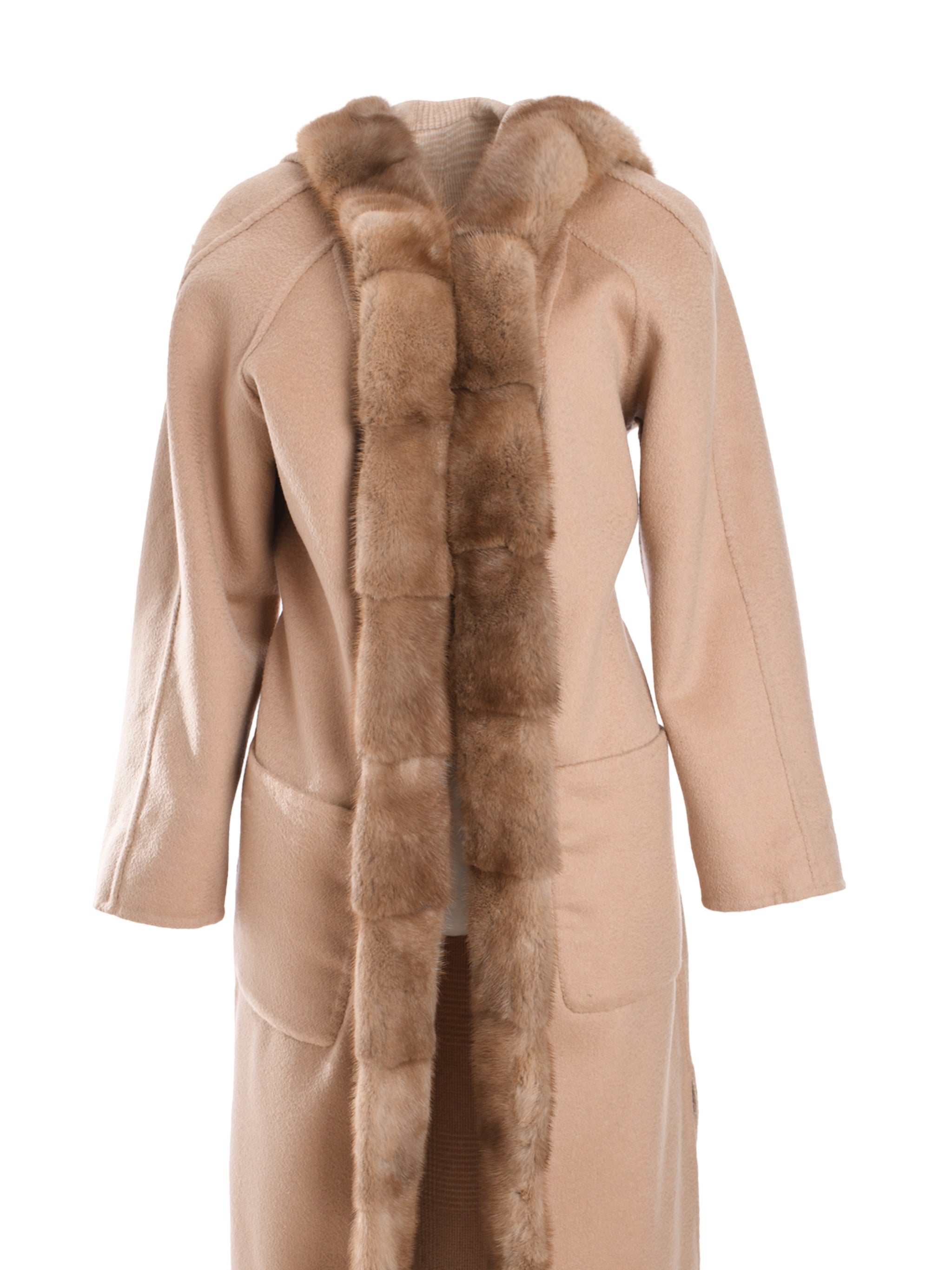 REVERSIBLE LONG COAT WITH MINK FUR