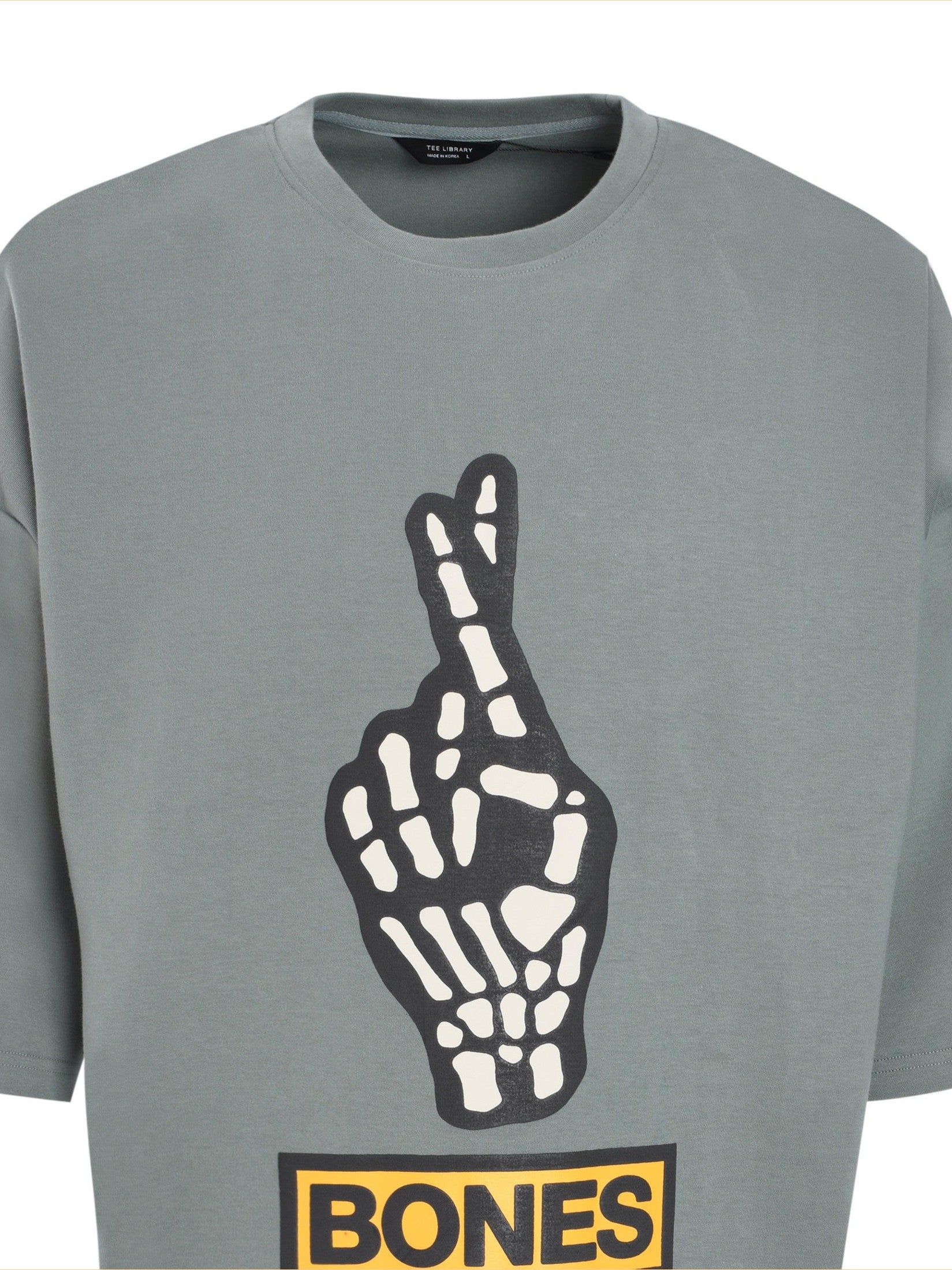 Bone crossed oversized tee