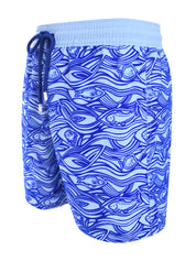 Men Swim Shorts Flocked Aquarium