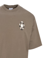 BANDANA CROSS OVER T-SHIRT MUD ECRU