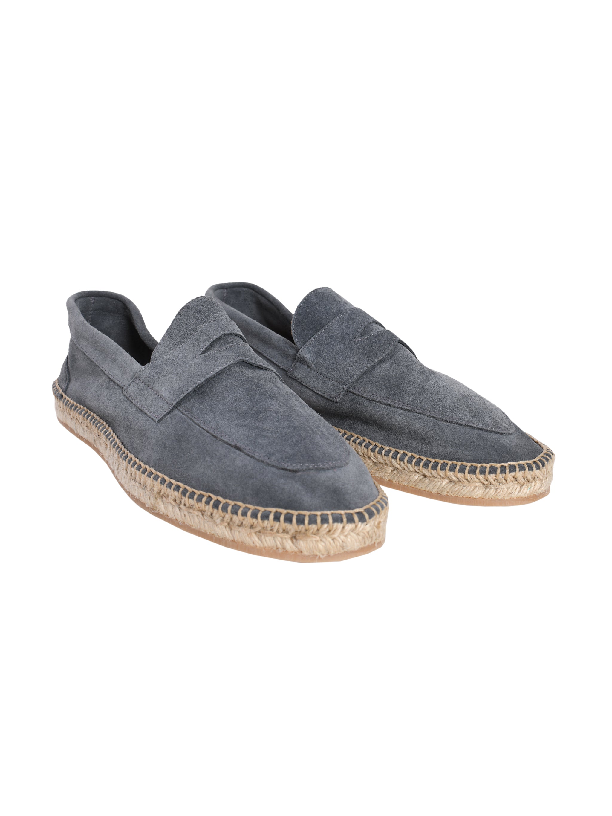 DIEGO GREY SUEDE PENNY ESPADRILLES