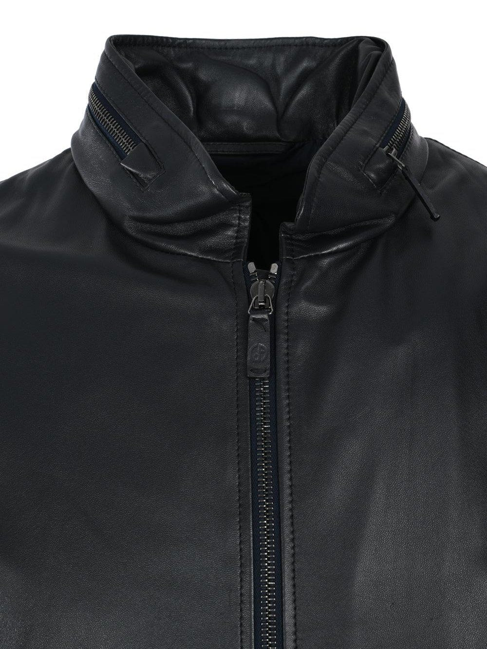 Nappa leather blouson with zip
