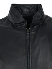 Nappa leather blouson with zip