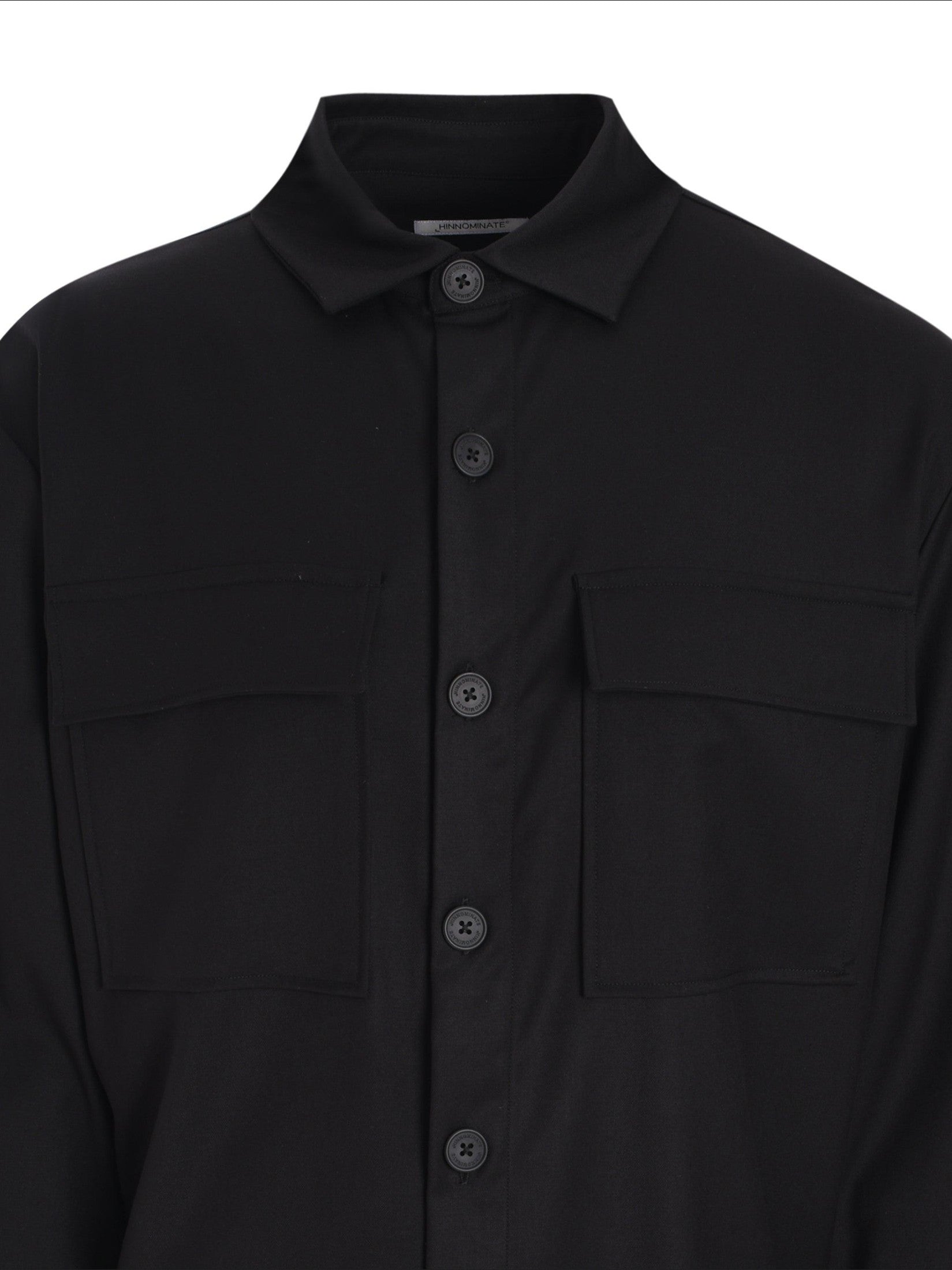 Shirt with pockets on the front black