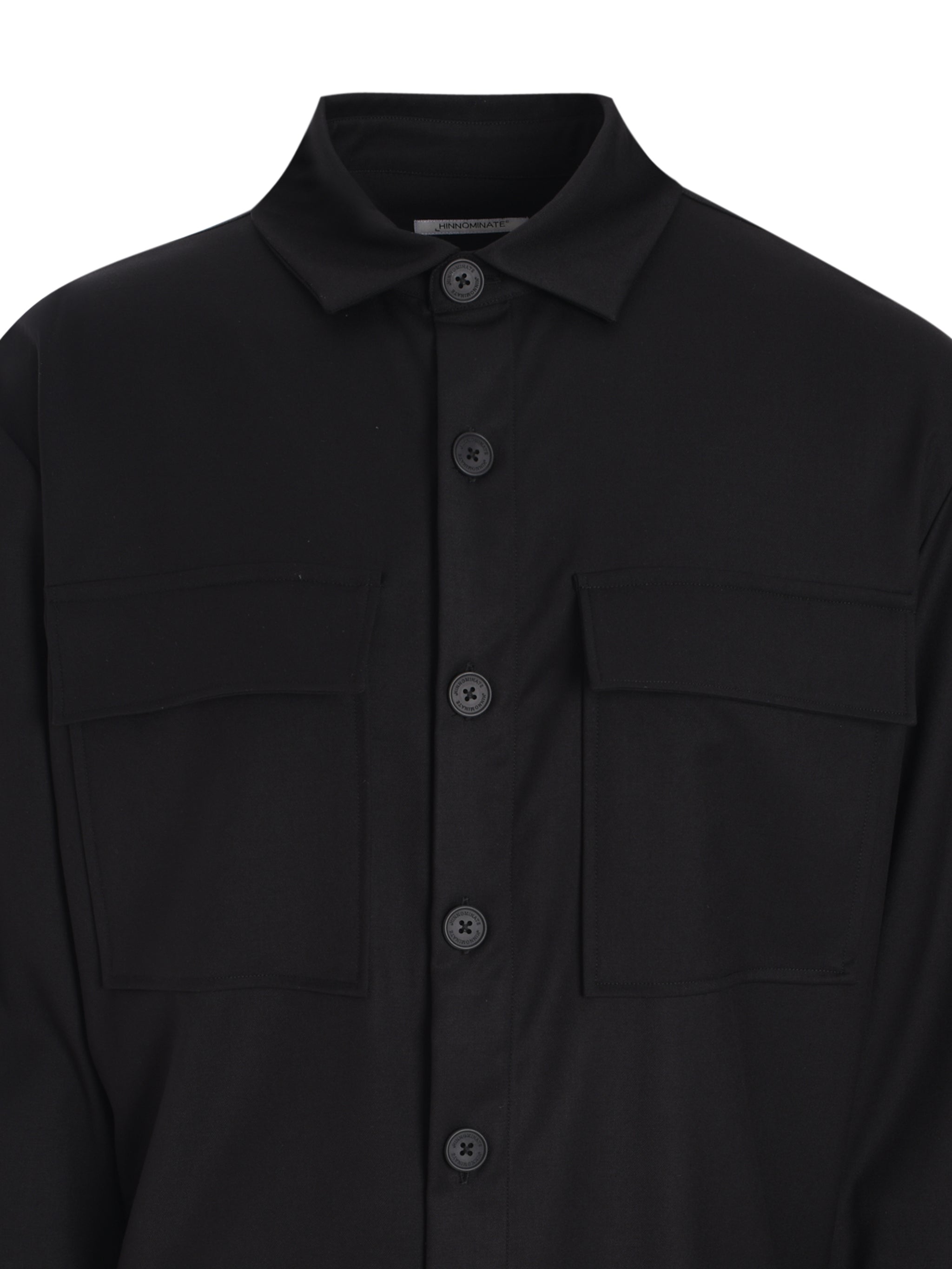 Shirt With Pockets On The Front Black