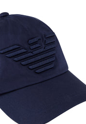 Men's Cotton Snap Dome Curved Brim Eagle Logo Baseball Cap