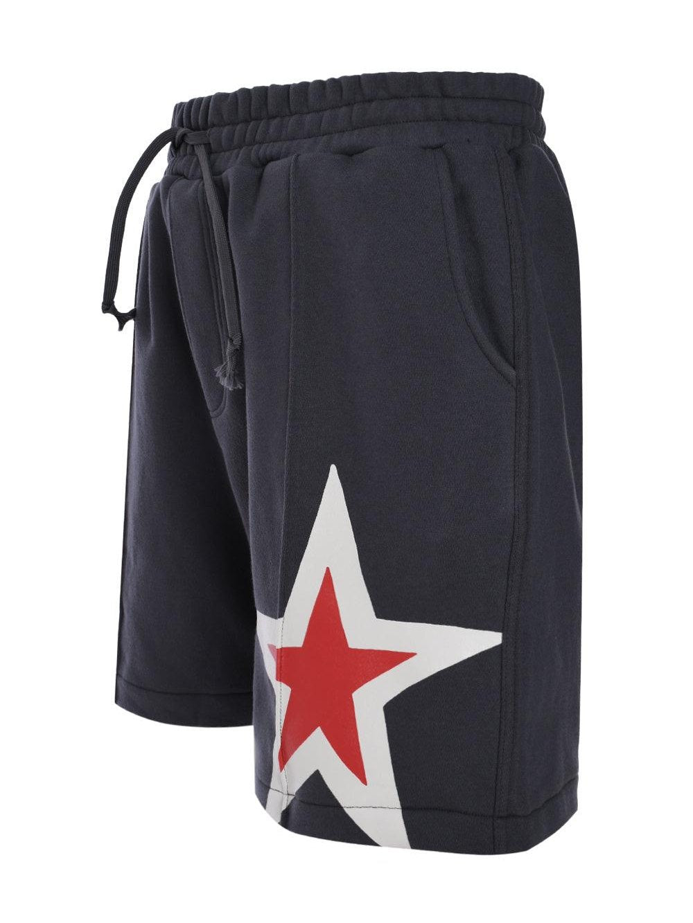 Pintuck sweat short star