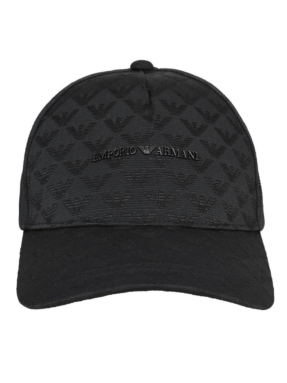 Emporio armani logo print cap