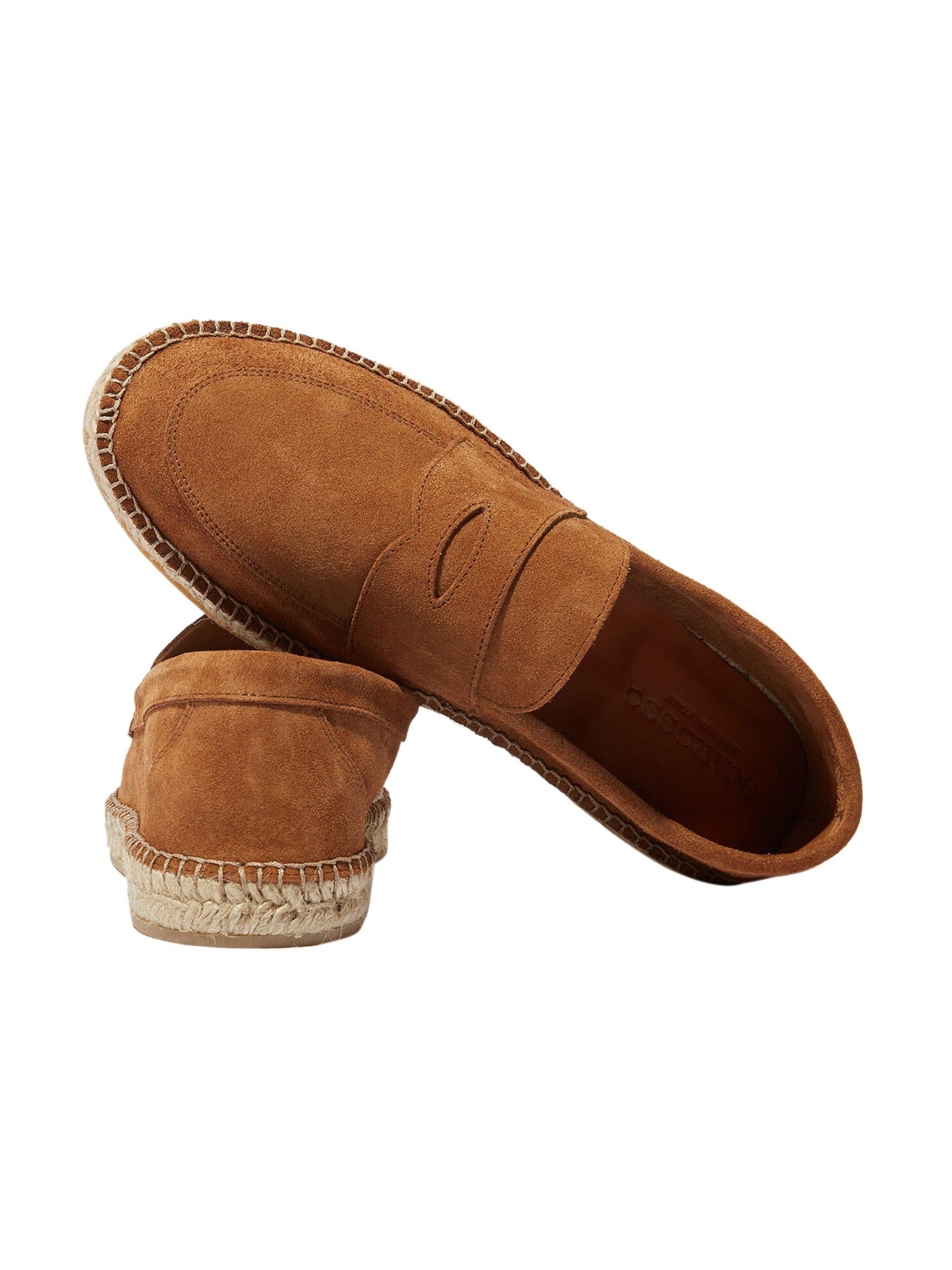 Diego grey suede penny espadrilles