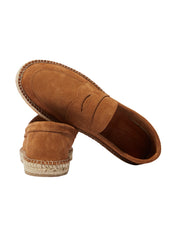 DIEGO GREY SUEDE PENNY ESPADRILLES