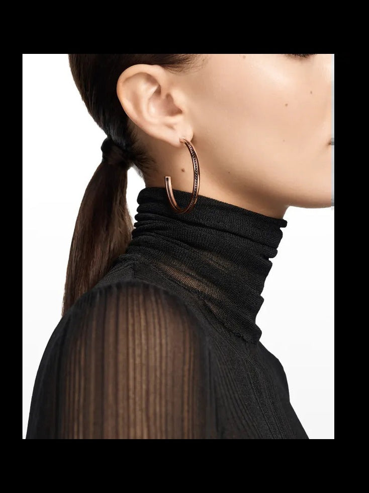 Quatre classique hoop earrings, large model