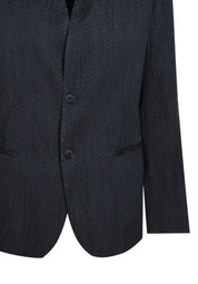 Giorgio Armani textured-finish single-breasted blazer