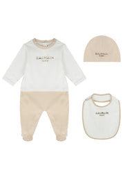 Balmain Kids logo-appliqué cotton pajamas