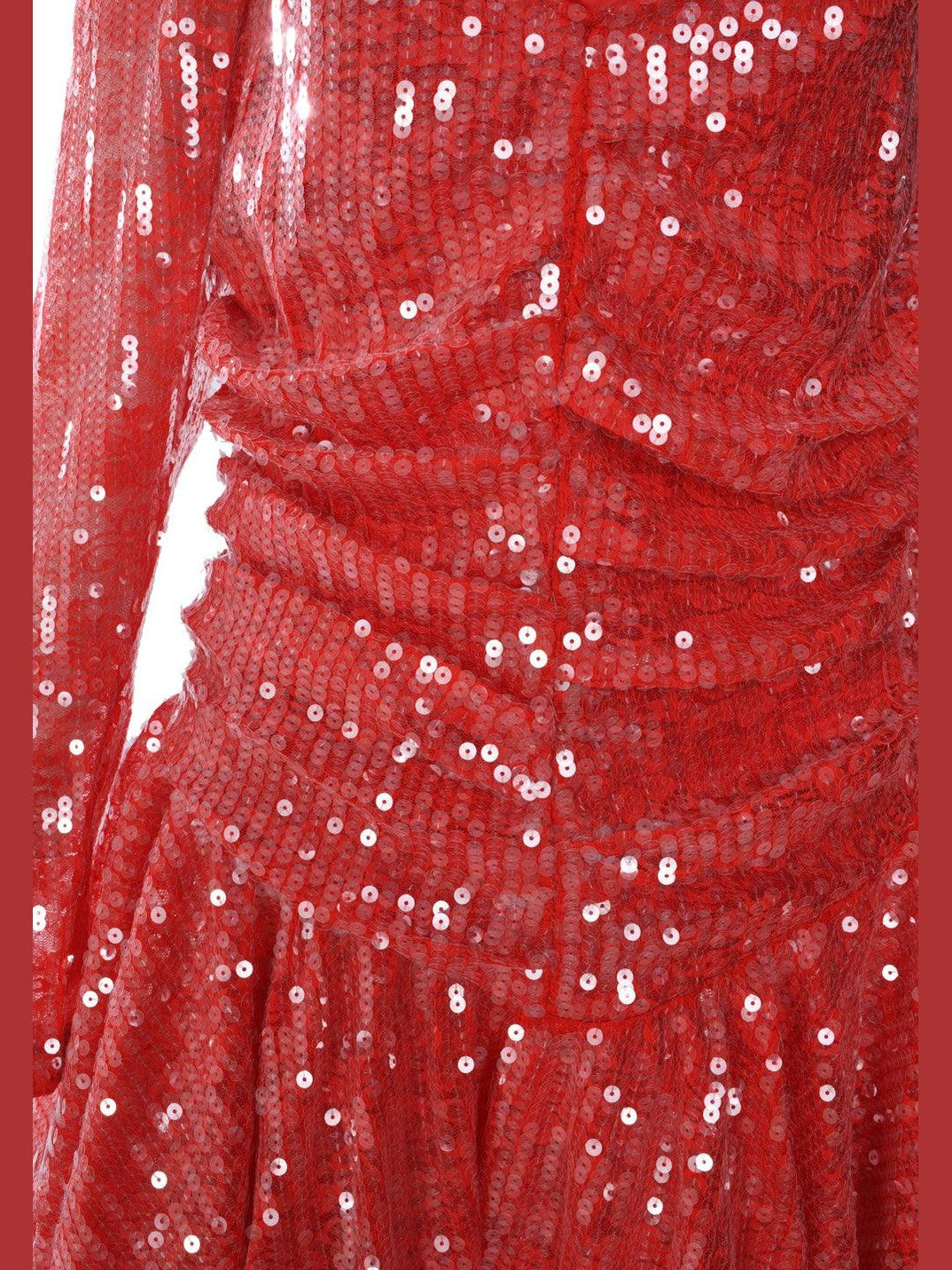 Rotate ruched sequinned minidress