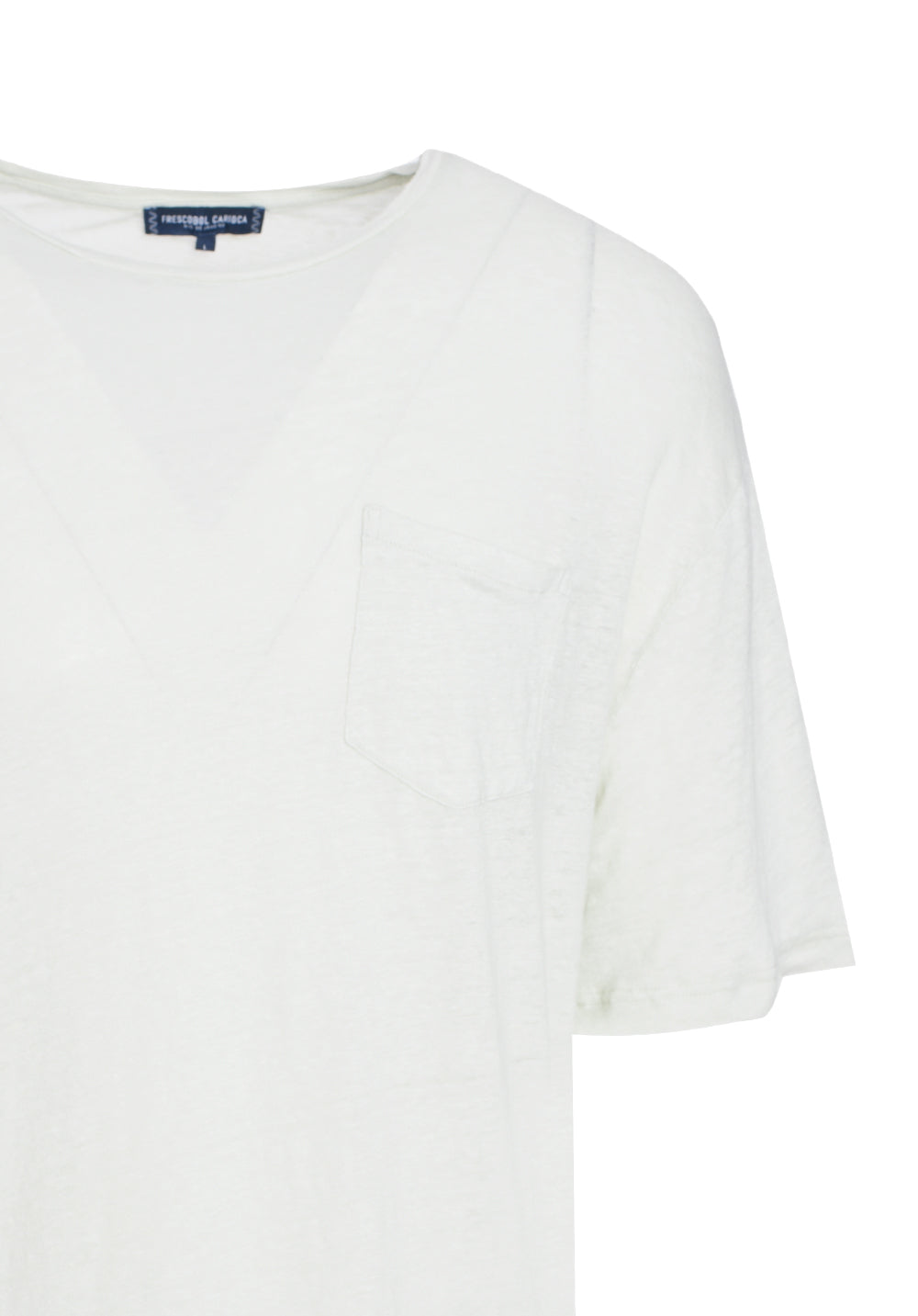 CARMO LINEN RELAXED FIT TEE WITH POCKET