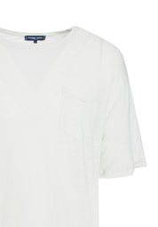 CARMO LINEN RELAXED FIT TEE WITH POCKET