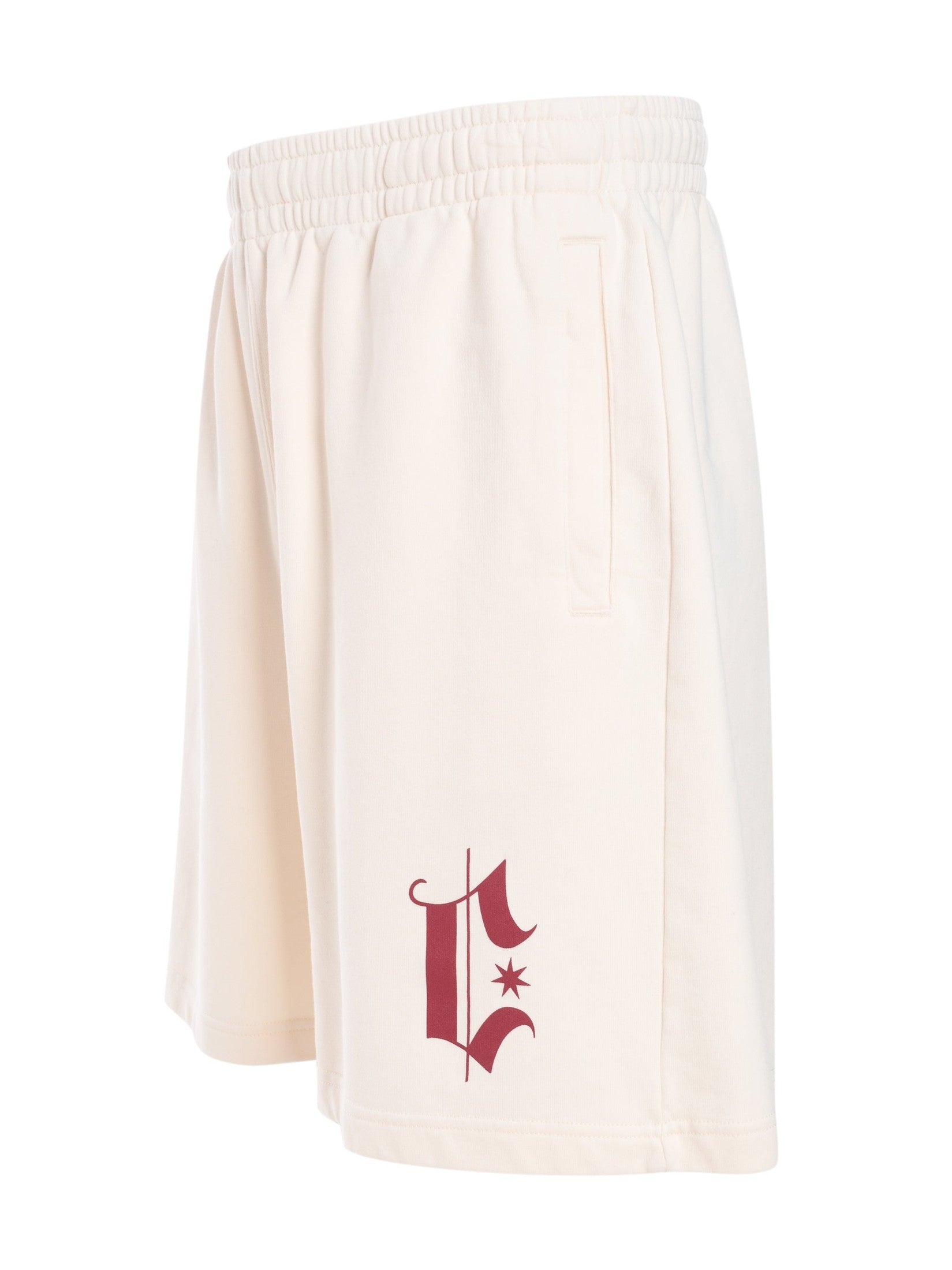 Headletter comfy sweatshorts ecru burgun