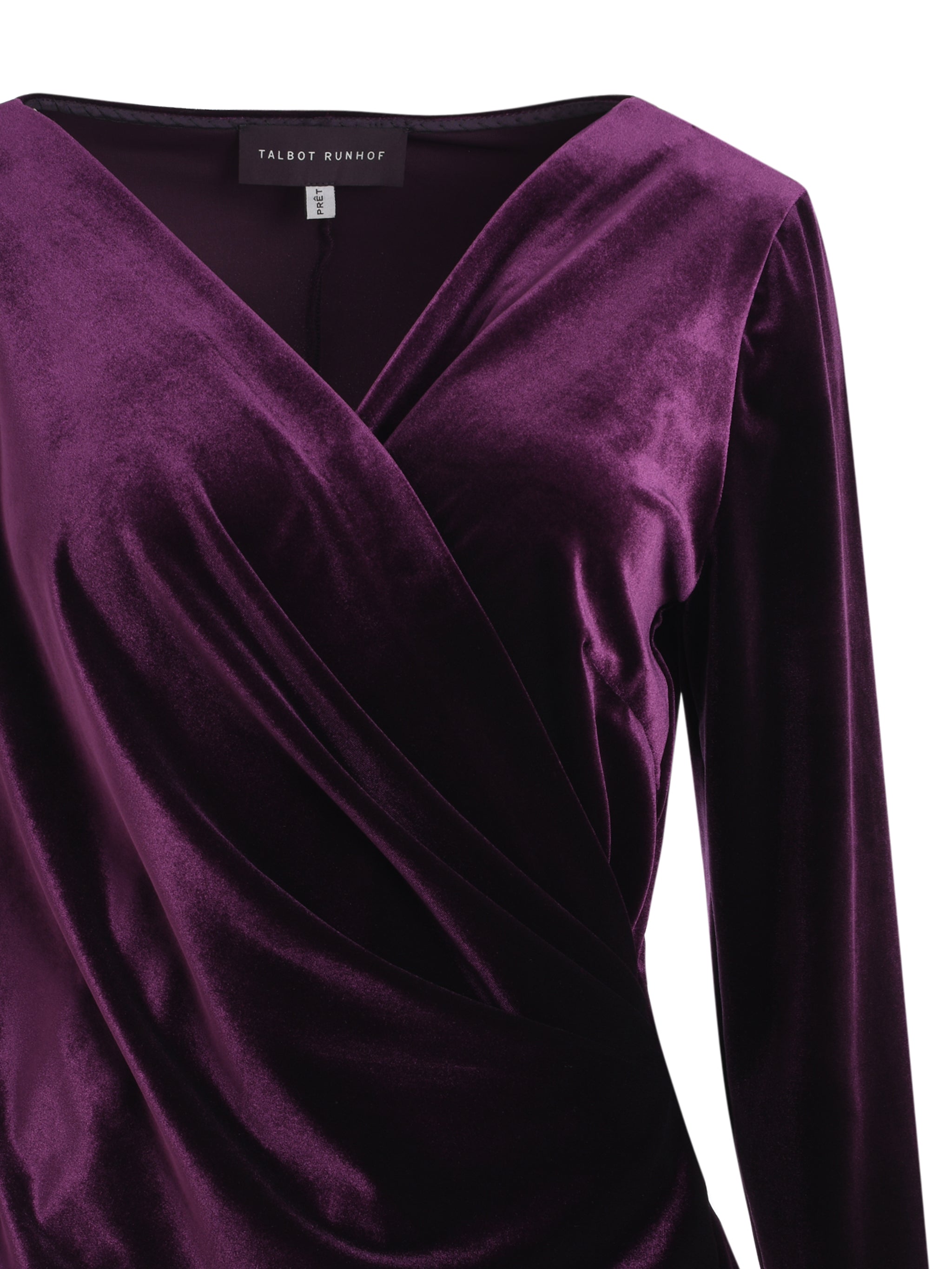 Stretch  Velvet Draped Top