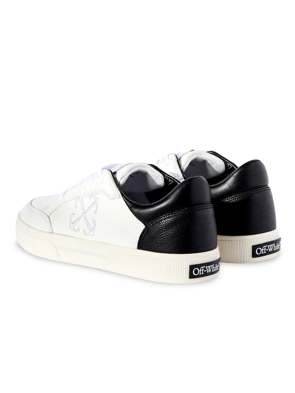 Off-white low-top vulcanized leather snakers