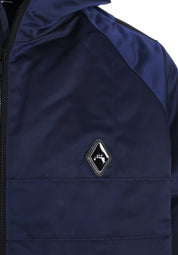A-COLD-WALL* Overdye logo-plaque panelled hooded jacket