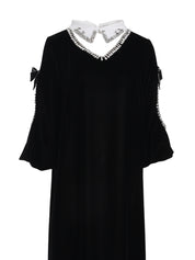 Collar Velvet Dress