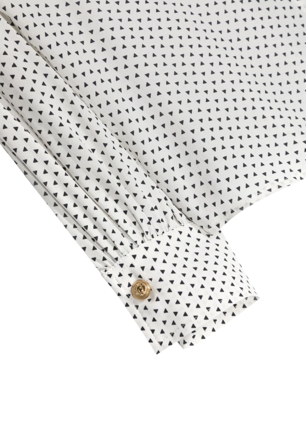 BALMAIN KIDS WHITE GEOMETRIC PATTERNED SHIRT