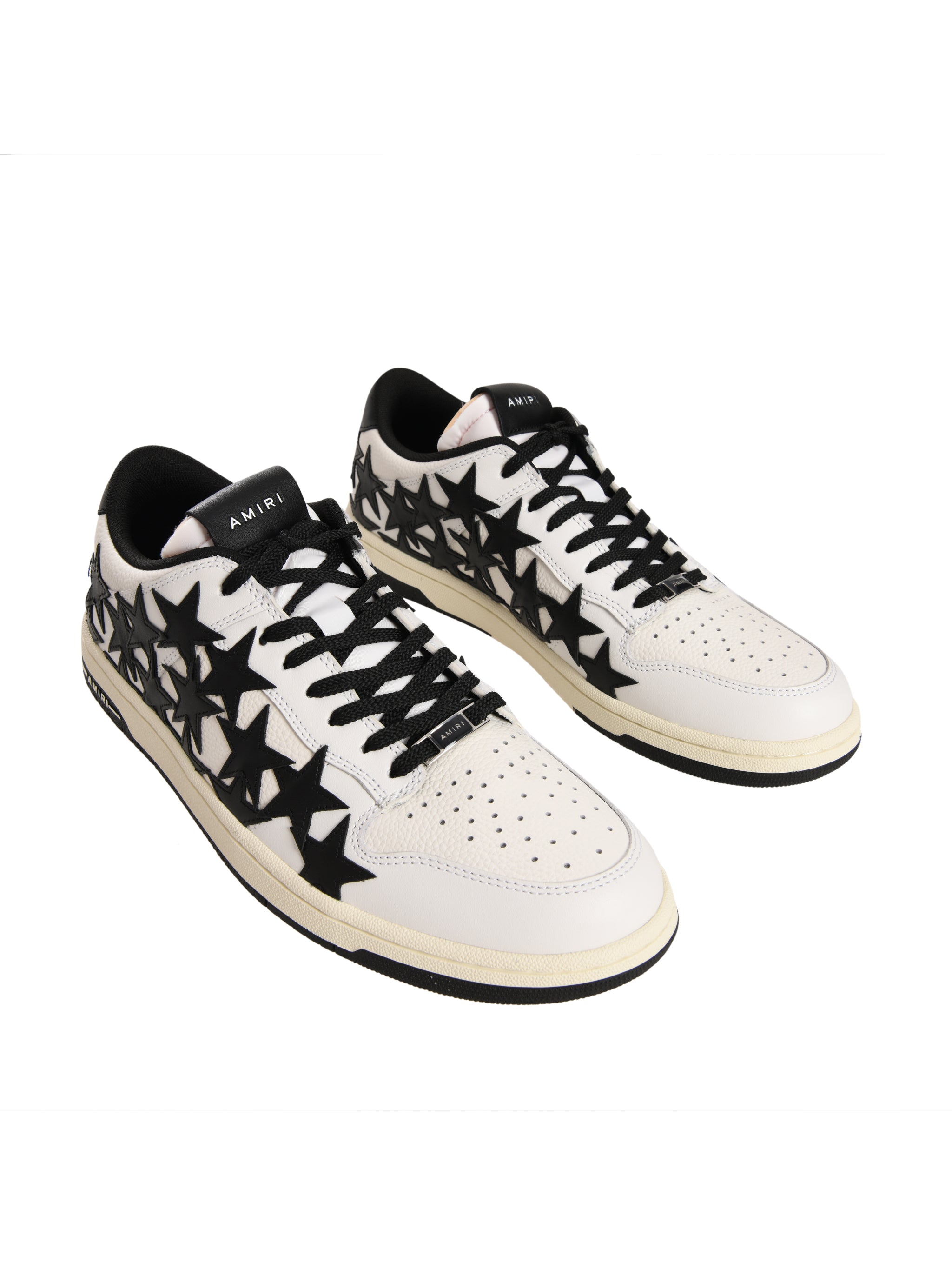 Leather Sneakers with Low Star Detail