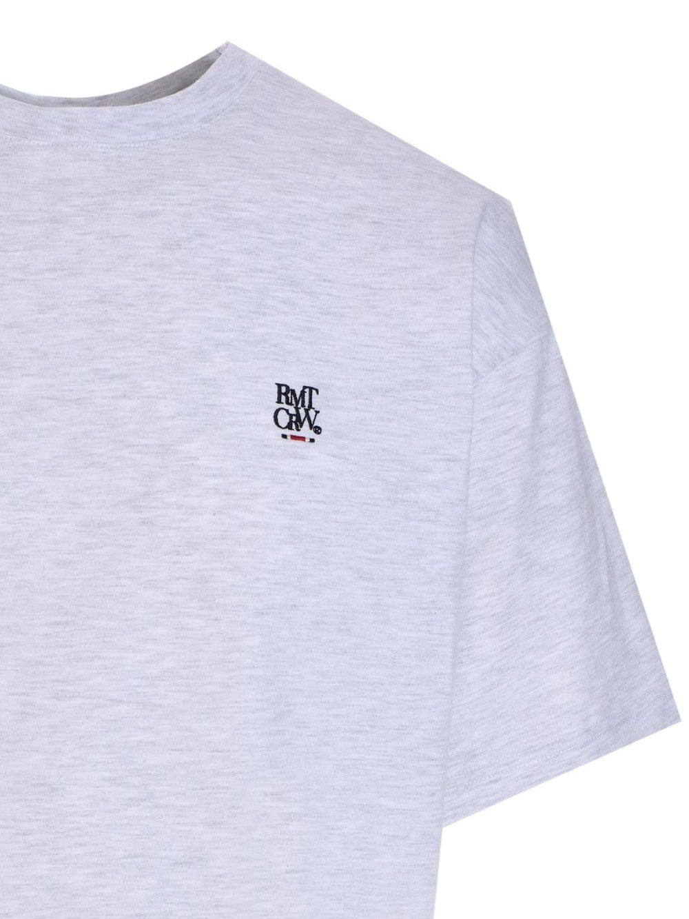 Back point blue flower tee shirt