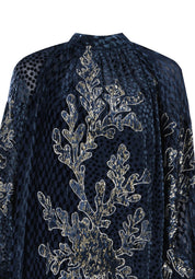 GANAIA MIX VELVET FIL COUPÉ LONG DRESS WITH GOLD VELVET FIL COUPÉ
EMBROIDERY APPLIQUÉ