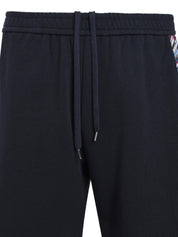 Shorts in cotton with chevron inserts