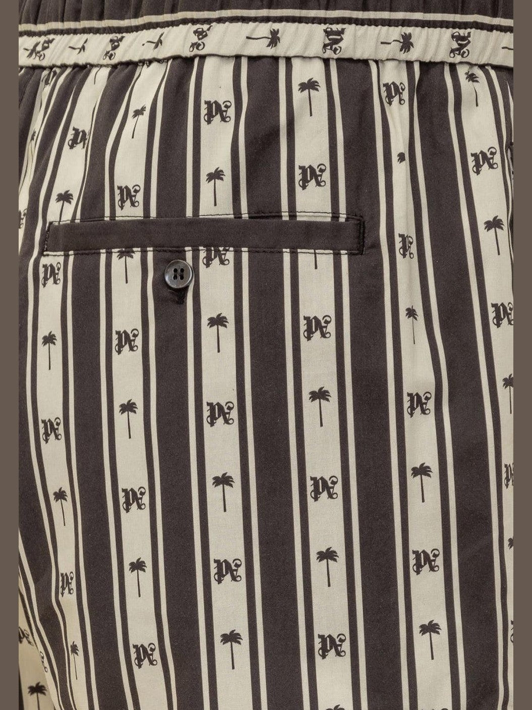 Palm angels pa monogram striped shorts