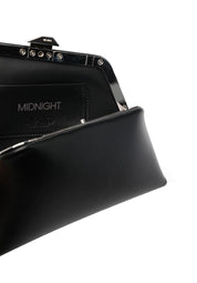 The Attico Midnight leather clutch bag