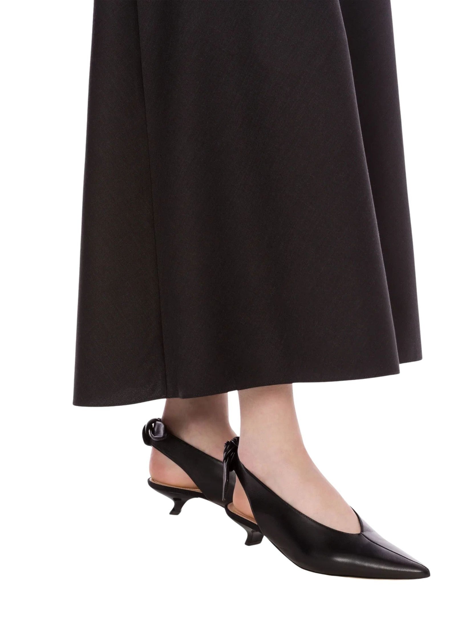 Slip-on skirt in tropical wool