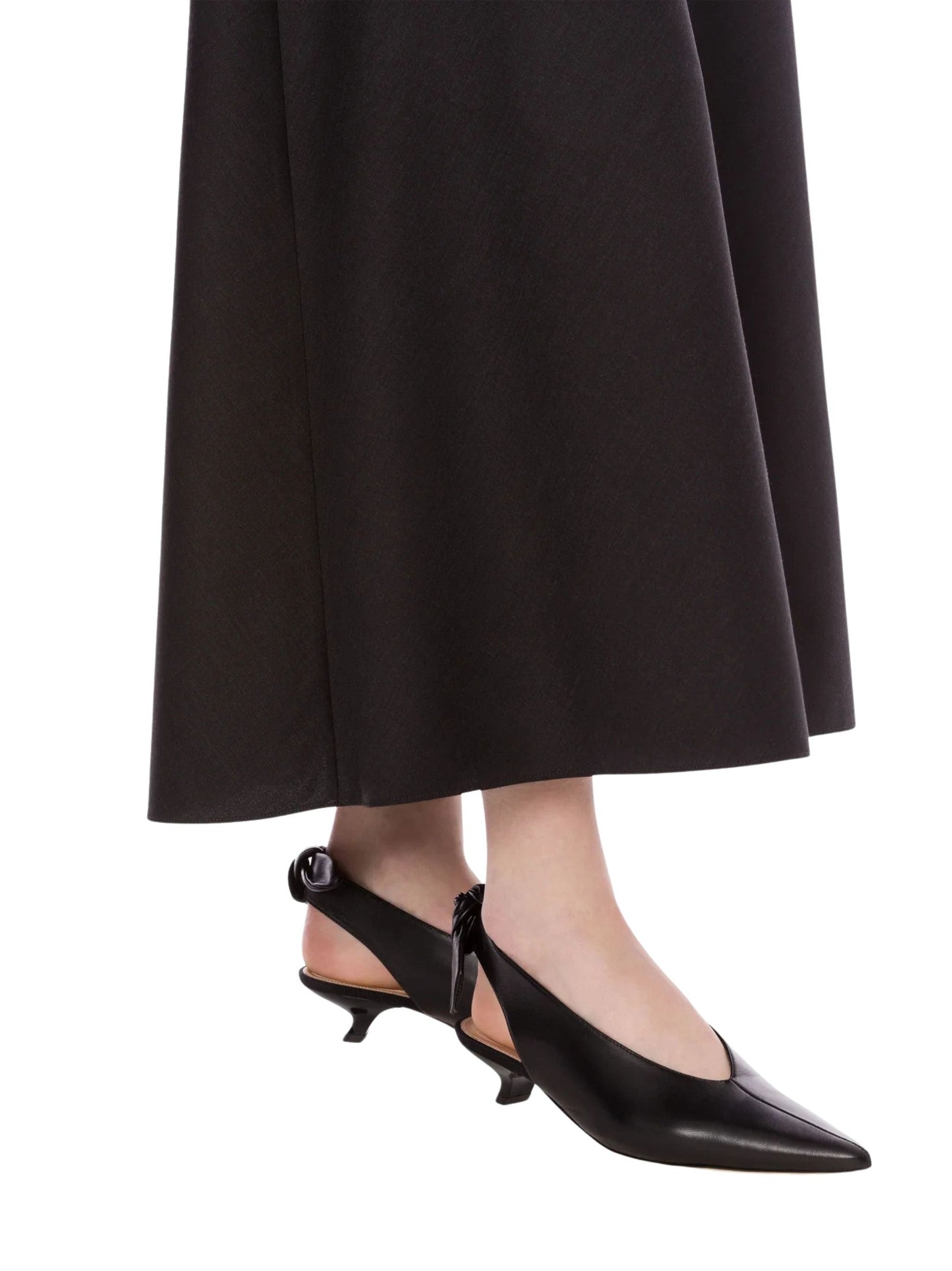 Slip-on skirt in tropical wool