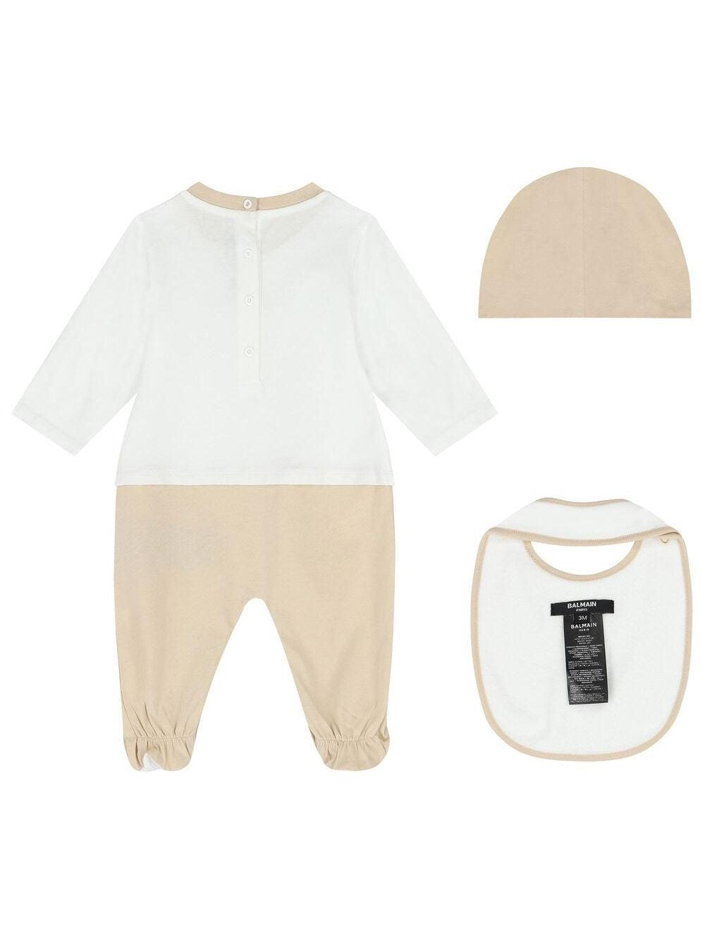 Balmain kids logo-appliqué cotton pajamas