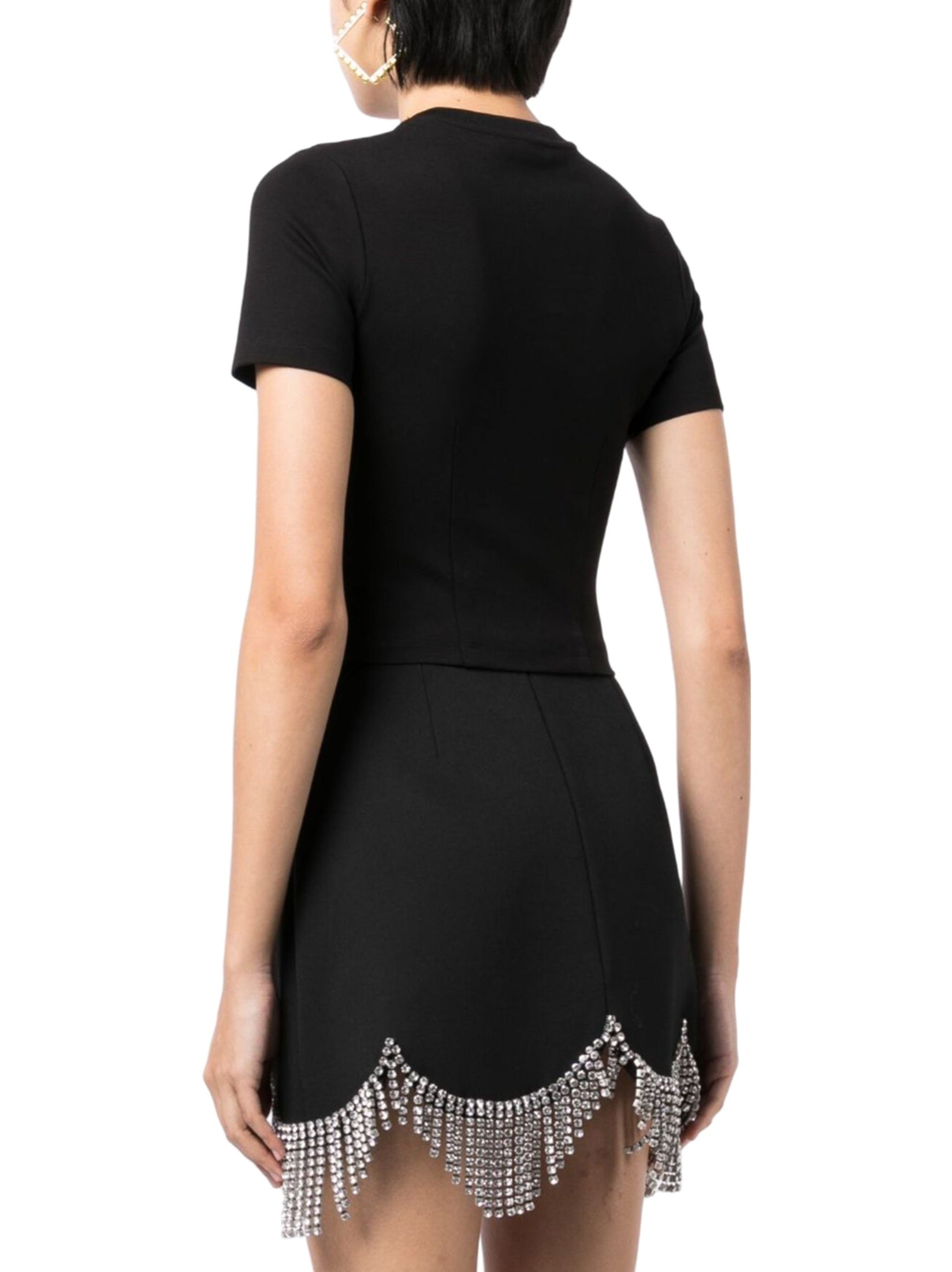 Crystal bustier cup t-shirt