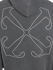 OUTLINE ARROW SKATE HOODIE BLACK - WHITE