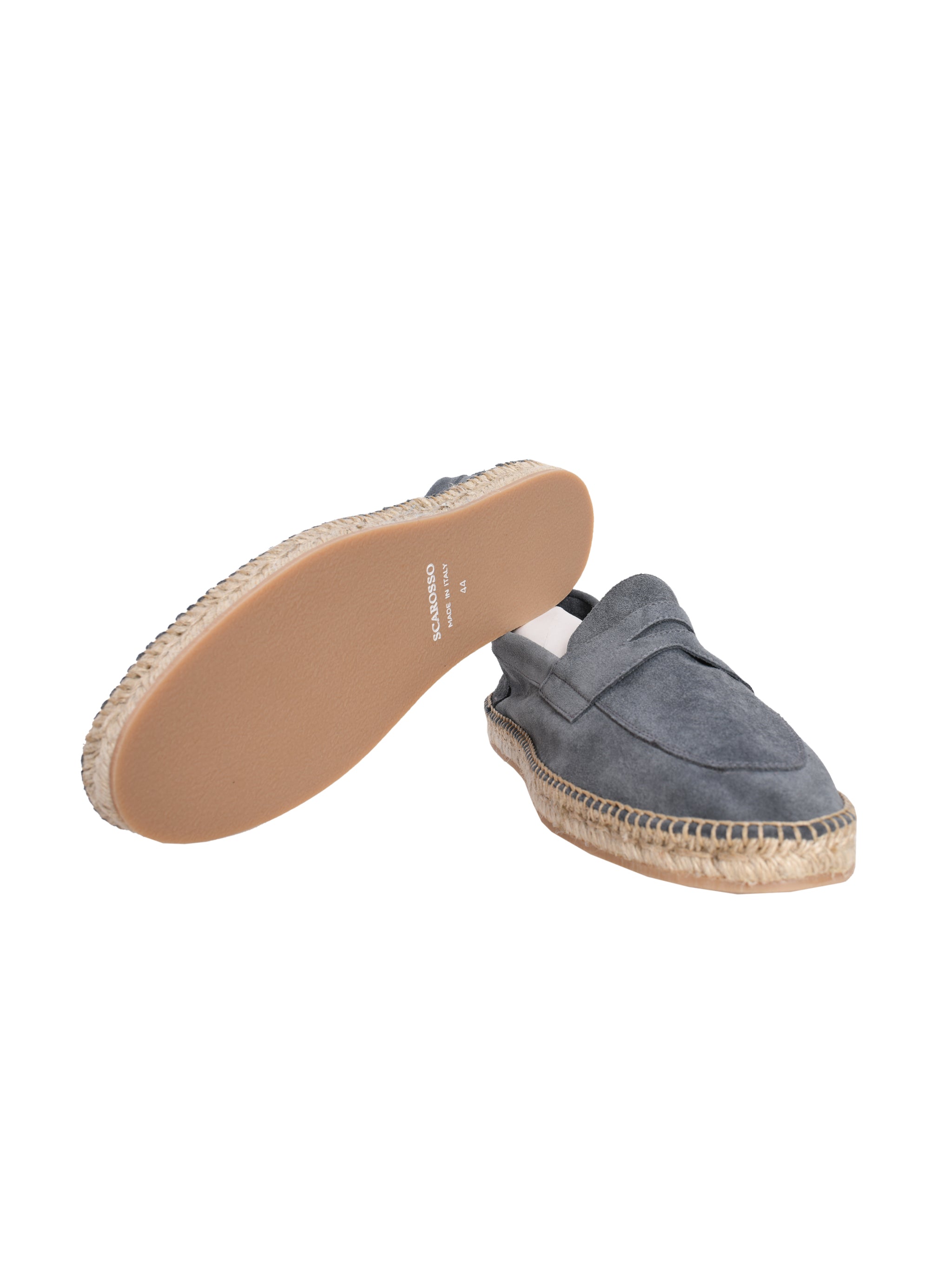 DIEGO GREY SUEDE PENNY ESPADRILLES